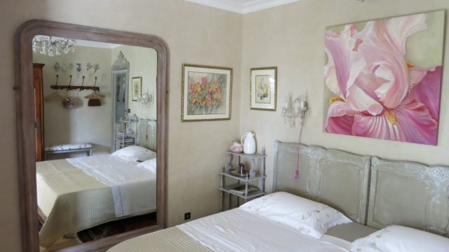 Chambre de la maison d'hôte La Chamade avec lit double